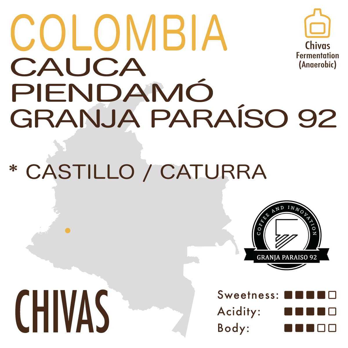 Colombia - Cauca Granja Paraiso 92 (Chivas Fermentation) - Wilton Benitez