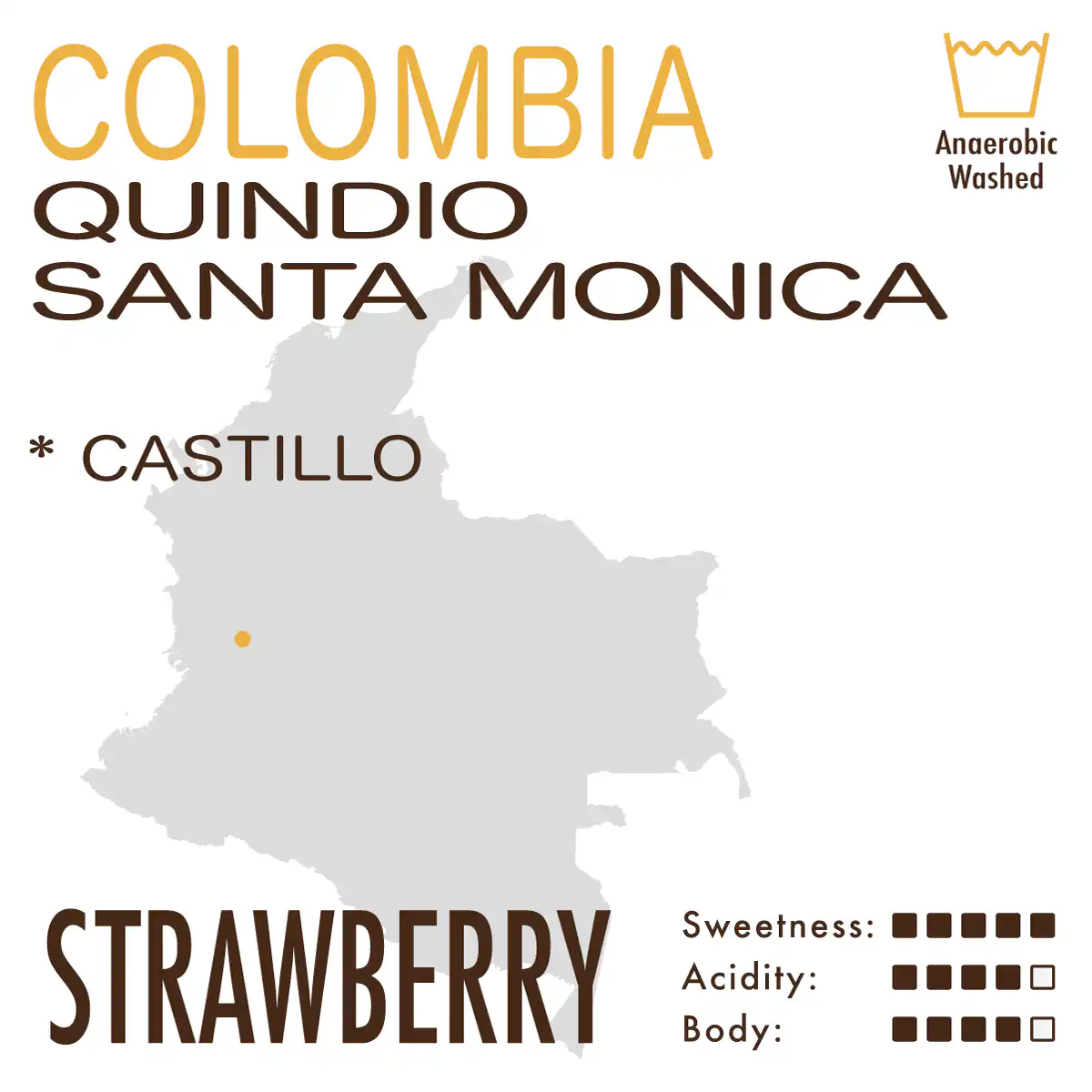 Colombia - Quindio Santa Monica (Anaerobic Washed - Wine Yeast & Strawberry)