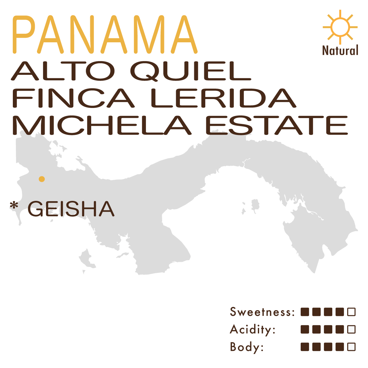 Panama - Alto Quiel - Finca Lerida - Michela Estate (Natural) - Geisha
