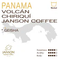 Panama – Volcán – Chiriquí – Janson Coffee Farm (Washed) – Geisha Lot:117