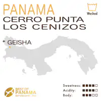 Panama – Cerro Punta – Finca Los Cenizos (Washed) – Geisha Lot:GW-143