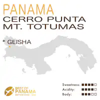 Panama – Cerro Punta – Mount Totumas (Natural) – Geisha Lot:GN-ARA